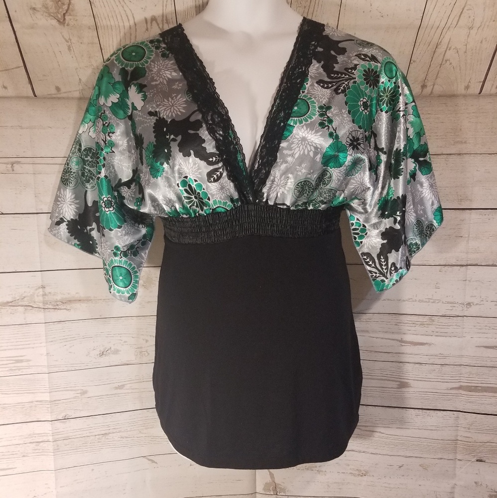 Sele Kimono Sleeve Multi Color Top